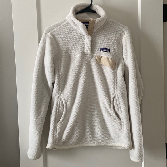 Patagonia Sweaters - Patagonia Re-Tool Snap-T Pullover Women’s Medium; Gently Used; Raw-Linen White